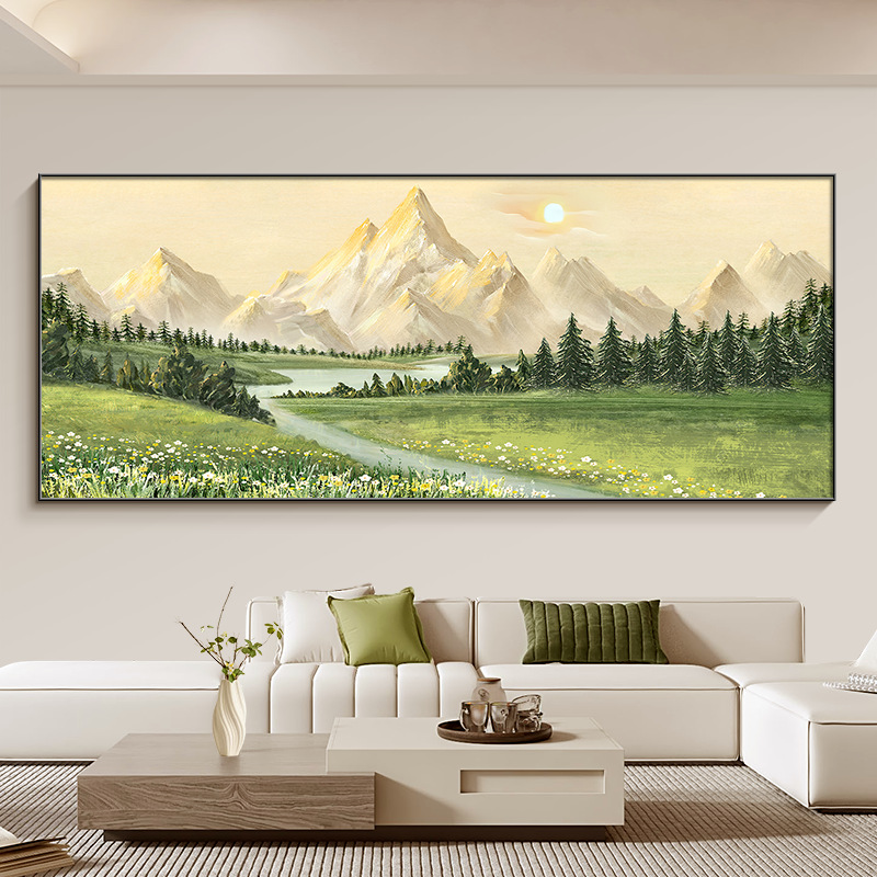 日照金山铝合金背景客厅墙装饰画系列（一）